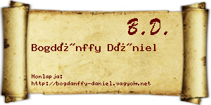 Bogdánffy Dániel névjegykártya